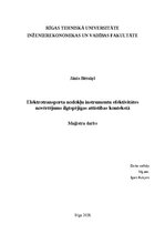 Дипломная 'Elektrotransporta nodokļu instrumentu efektivitātes novērtējums ilgtspējīgas att', 1.