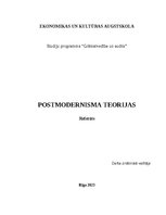 Реферат 'Postmodernisma teorijas', 1.