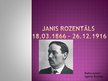 Презентация 'Janis Rozentāls', 1.