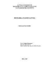 Дипломная 'Bezdarba analīze Latvijā', 1.