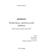 Реферат 'XII tabulu likumi - pirmā Romas tiesību kodifikācija', 1.