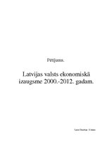 Презентация 'Latvijas ekonomiskā izaugsme no 2000. līdz 2012.gadam', 1.