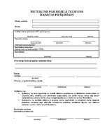 Образец документа 'Pieteikuma veidlapa mobilā telefona iegādei', 1.