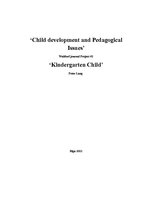 Реферат 'Child Development and Pedagogical Issues', 1.