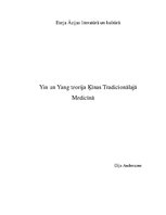 Эссе 'Iņ un Jaņ teorija Ķīnas tradicionālajā medicīnā', 1.