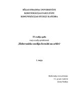 Эссе 'Elektronisko mediju formāti un arhīvi', 1.