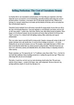 Эссе 'Selling Perfection: The Cost of Unrealistic Beauty Ideals', 1.