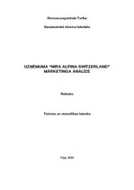 Реферат 'Uzņēmuma “Nira Alpina Switzerland” mārketinga analīze', 1.