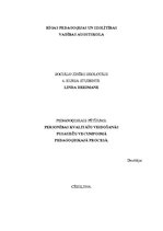 Реферат 'Personības kvalitāšu veidošanās pusaudžu vecumposmāpedagoģiskajā procesā', 1.