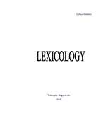 Реферат 'Lexicology', 1.