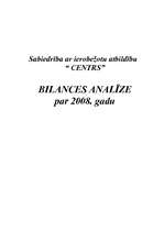 Образец документа 'SIA "Centrs" bilances analīze', 1.