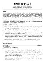 Конспект 'Original Curriculum Vitae for a Marketing Research Assistant/Analyst Position', 1.