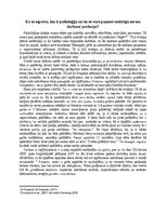 Эссе 'Ko es saprotu, kas ir psiholoģija un ko es varu paņemt noderīgu savam darbam/pro', 1.