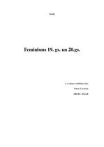Реферат 'Feminisms 19.un 20.gadsimtā', 1.