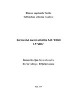 Реферат 'Korporatīvā sociālā atbildība AAS "Ergo Latvija"', 1.