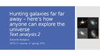 Презентация 'S. Webb - Hunting galaxies far far away - article analysis', 1.