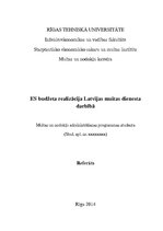 Реферат 'Eiropas Savienības budžeta realizācija Latvijas muitas dienesta darbībā', 1.