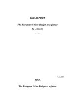 Реферат 'European Union Budget', 1.