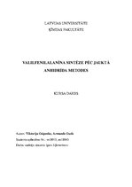 Реферат 'Valilfenilalanīna sintēze pēc jauktā anhidrīda metodes', 1.