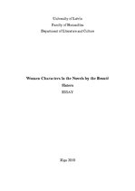 Эссе 'Women Characters in the Novels by the Brontë Sisters', 1.