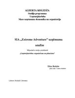 Эссе 'SIA "Extreme Adventure" uzņēmuma analīze', 1.