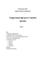 Реферат 'Temperamenta tipi un to vēsturiskā attīstība', 1.