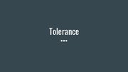 Презентация 'Tolerance', 1.