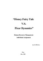 Эссе 'Disney Fairy Tale V.S.Pixar Dynamics', 1.