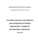 Отчёт по практике 'Pievienotās vērtības deklarācijas sastādīšana ar datorgrāmatvedības programmu "H', 1.