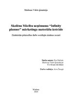 Реферат 'Skolēnu Mācību uzņēmuma “Infinity planner” mārketinga materiālu izstrāde', 1.