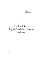 Реферат 'RICI indekss - Rīgas Fondu biržas cenu indekss', 2.