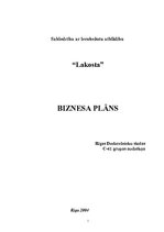 Бизнес план 'SIA "Lakosta"', 1.