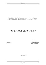 Реферат 'Islama rituāli', 1.