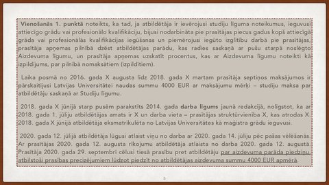 Презентация 'Vienošanās par profesionālo apmācību juridiskā kvalifikācija', 5.