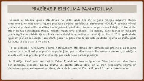 Презентация 'Vienošanās par profesionālo apmācību juridiskā kvalifikācija', 6.