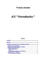 Отчёт по практике 'AS "Hansabanka"', 1.