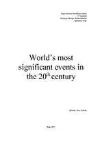 Реферат 'World’s most Significant Events in the 20th Century', 1.