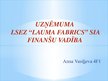 Реферат 'LSEZ "Lauma Fabrics" SIA finanšu vadība', 21.