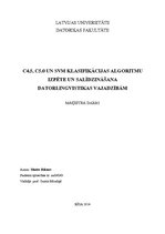 Дипломная 'C4.5, C5.0 un SVM klasifikācijas algoritmu izpēte un salīdzināšana datorlingvist', 1.