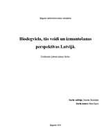 Реферат 'Biodegviela, tās veidi un izmantošanas perspektīvas Latvijā', 1.