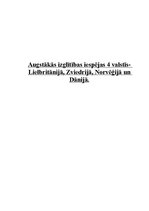 Реферат 'Augstākās izglītības iespējas Norvēģijā, Zviedrijā, Lielbritānijā un Dānijā', 1.