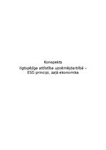 Конспект 'Ilgtspējīga attīstība uzņēmējdarbībā – ESG principi, zaļā ekonomika', 1.
