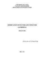 Эссе 'Observation of Focused and Unfocused Gatherings', 1.