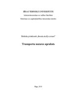 Реферат 'Transporta nozares apskats no 2004.-2009.gadam', 1.