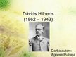 Презентация 'Dāvids Hilberts', 1.
