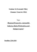 Реферат 'Automotive Industry in Germany and Baden-Württemberg Region', 1.