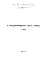 Реферат '"Reaton" and PR specialist work in company', 1.