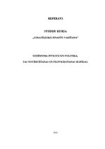 Реферат 'Uzņēmuma investīciju politika, tās novērtēšanas un pilnveidošanas iespējas', 1.