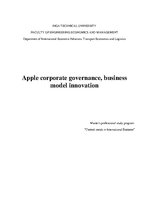 Реферат 'Apple corporate governance, business model innovation', 1.