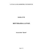 Реферат 'Reitterapija Latvijā', 1.